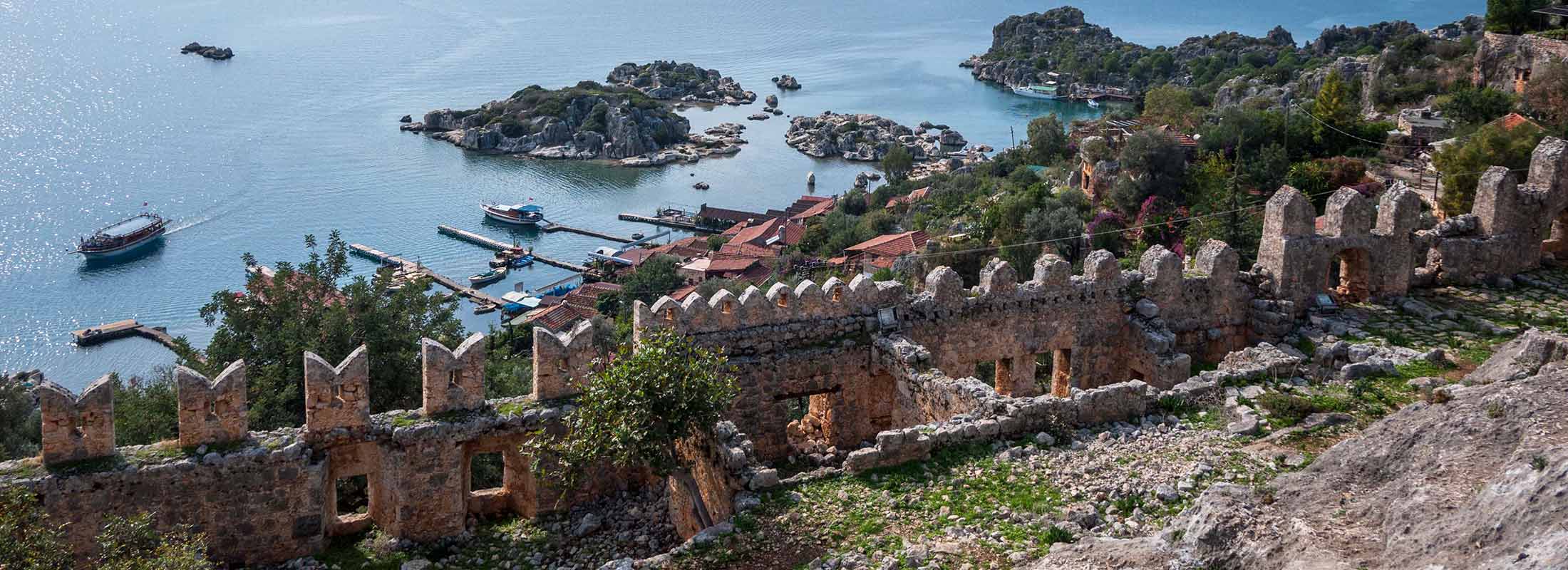 SIMENA CASTLE FETHIYE KEKOVA FETHIYE TURKEY BLUE GULET CRUISE